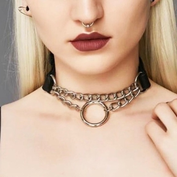 Dolls Kill Jewelry - LAST! NEW steampunk goth chain silver choker gold